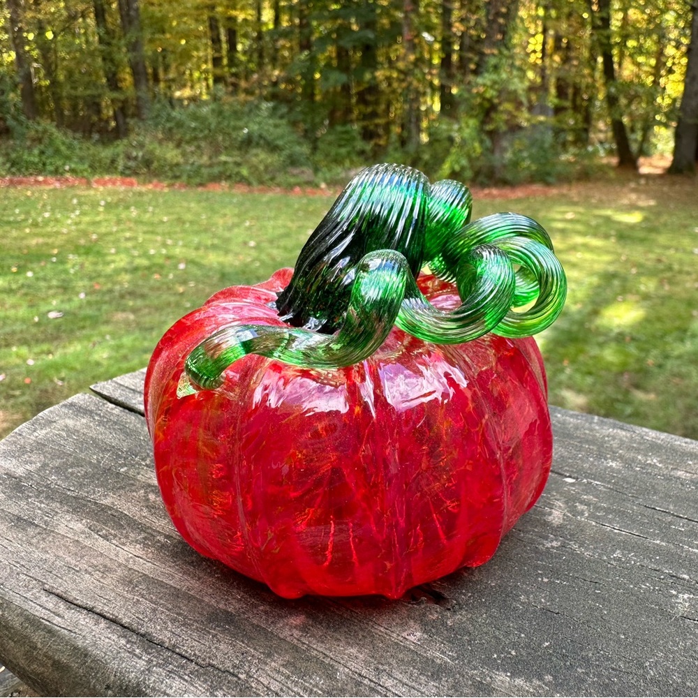 Mini Candy Apple Glass Pumpkin